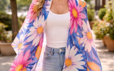 Oversize Flowers: Bold Bloom Pattern for a Big Heart Aesthetic – Full Print Scarves