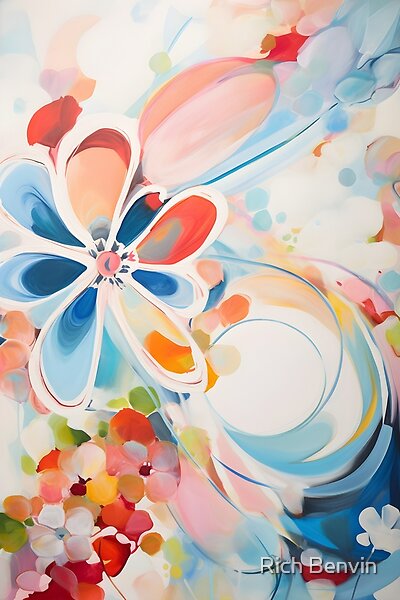 Flowers with Soft Colors original artwork