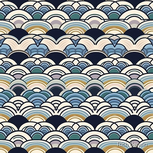 Japanese Wave Pattern original artwork
