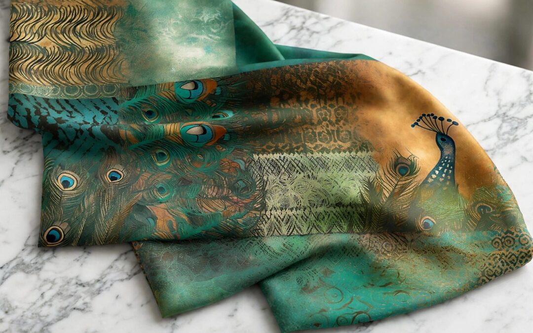 Peacock Texture — Iridescent Feather Opulence | Hashola Designs