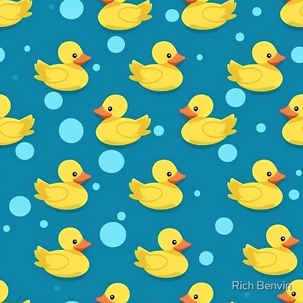 Rubber Ducky Bubbles original artwork