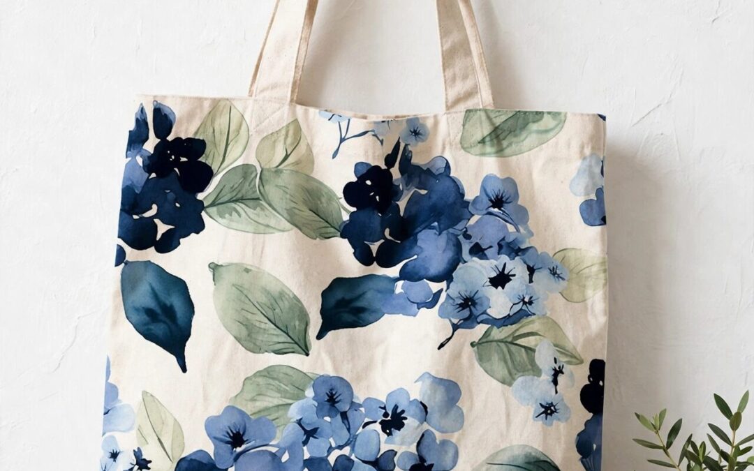 Summer Floral Pattern — Blue Hydrangea Bliss | Hashola Designs