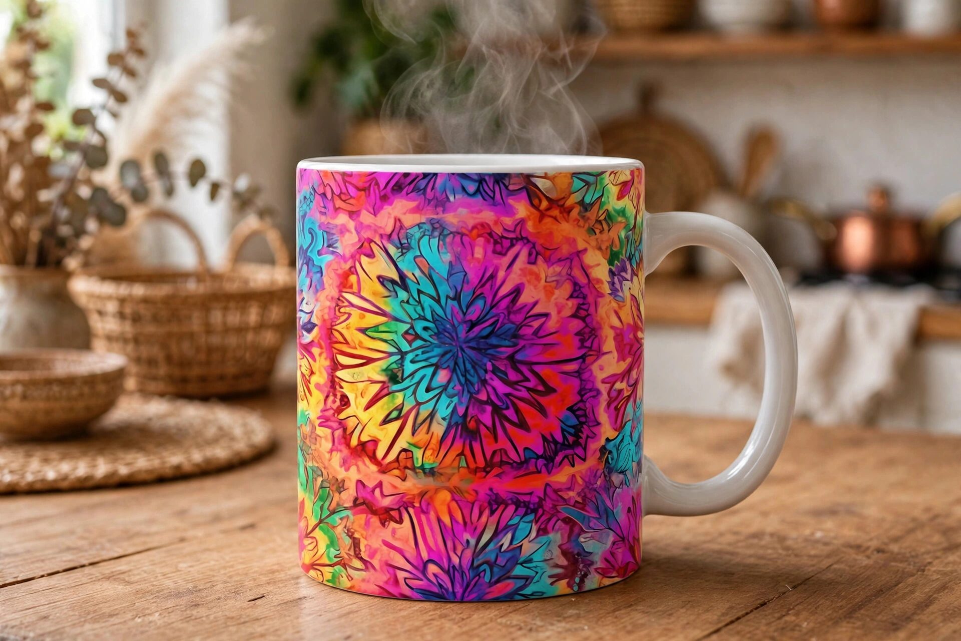 Tie-Dye Flowers product mockup