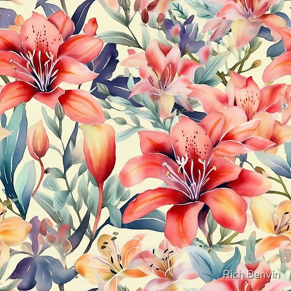 Watercolor Flowers original artwork